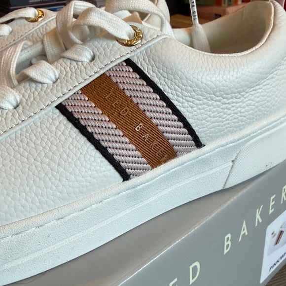 NIB Ted Baker Reese Lace-Up Leather Sneakers - Picture 6 of 7